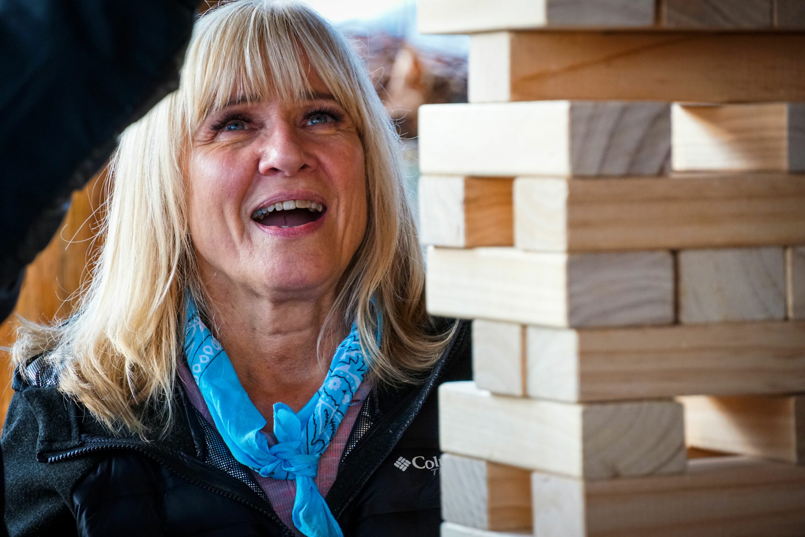 Columbia sportswear jenga game